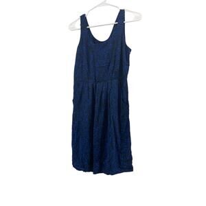 Mossimo Black & Blue Printed Sleeveless Mini Dress Women’s Size Small